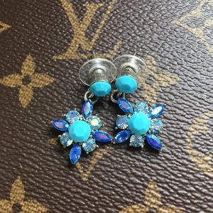 VTG Blue Crystal Earrings by SNK